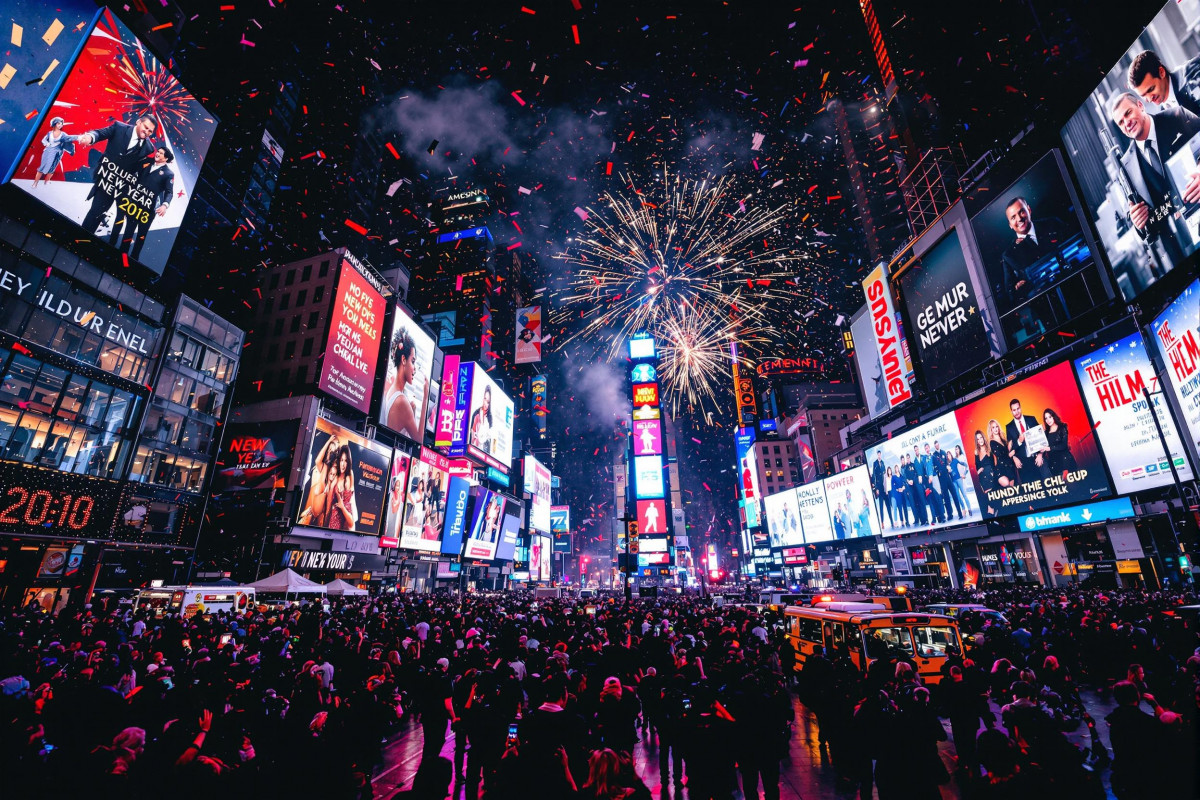 Les feux d'artifice à travers la ville